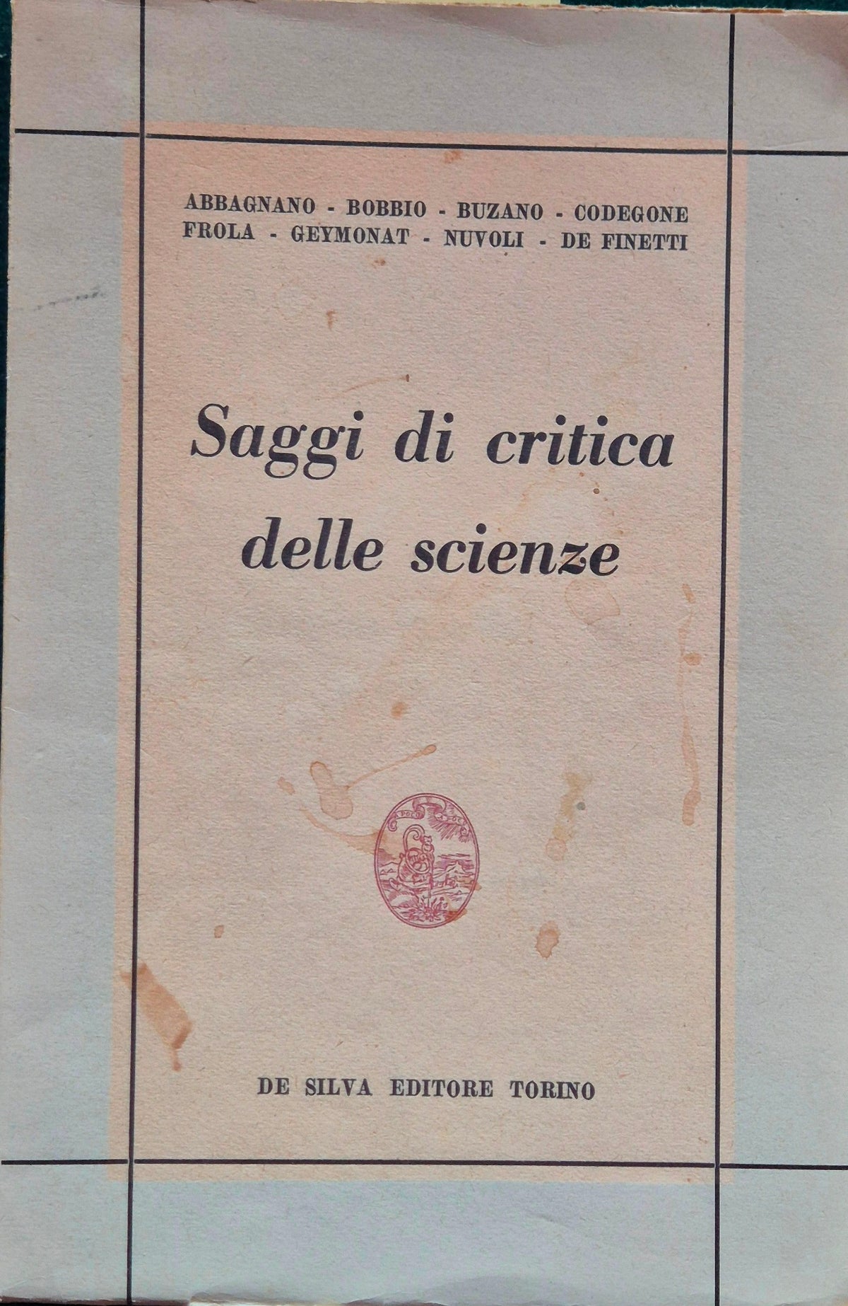 Saggi di critica delle scienze