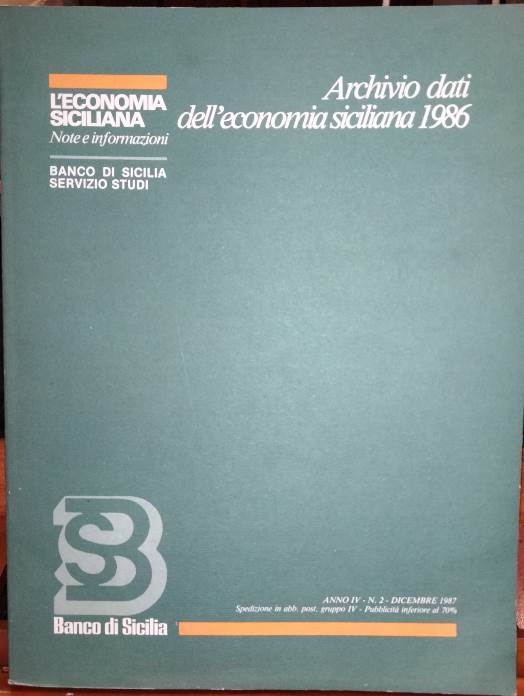 Archivo de datos de la economía siciliana 1986