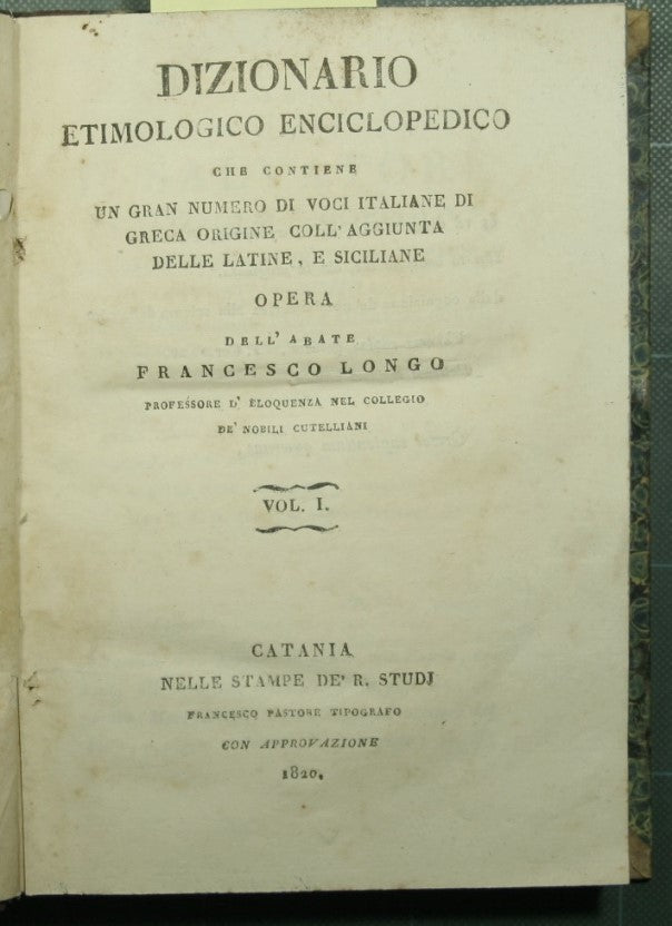 Encyclopedic etymological dictionary