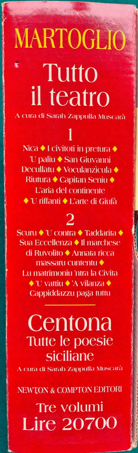 Tutto il teatro - Centona Tutte le poesie siciliane