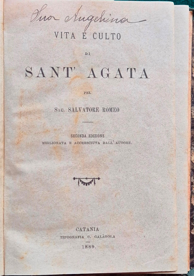 Vita e culto di Sant'Agata