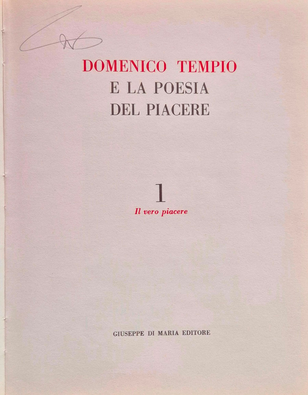 Domenico Tempio e la poesia del piacere