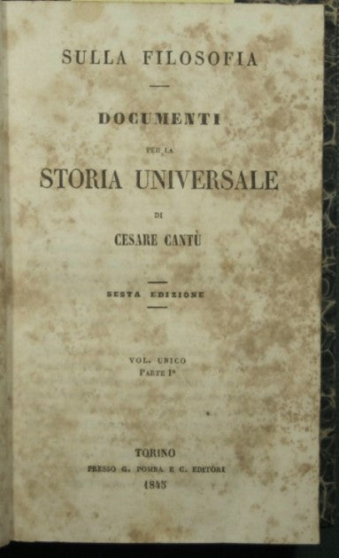 On Philosophy - Documents for Universal History