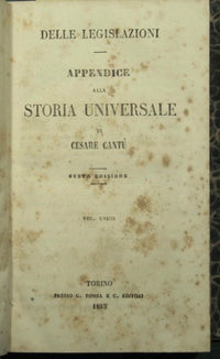 Of Legislation - Appendix to the Universal History