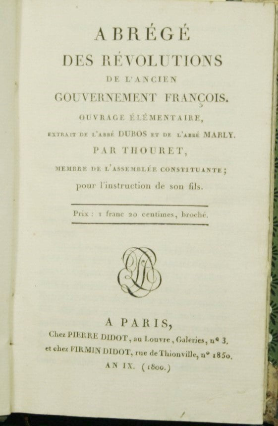 Abrege des revolutions de l'ancien gouvernement francois