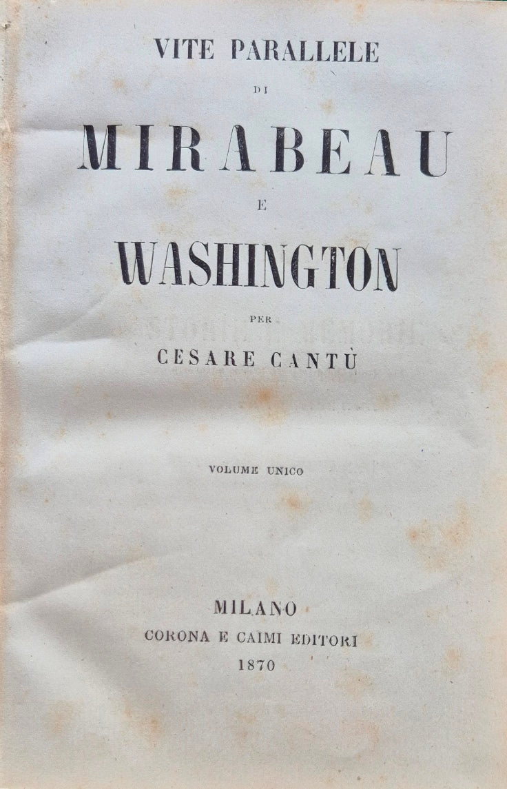 Vite parallele di Mirabeau e Washington
