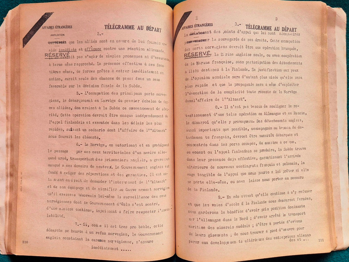 I documenti segreti dello Stato Maggiore francese