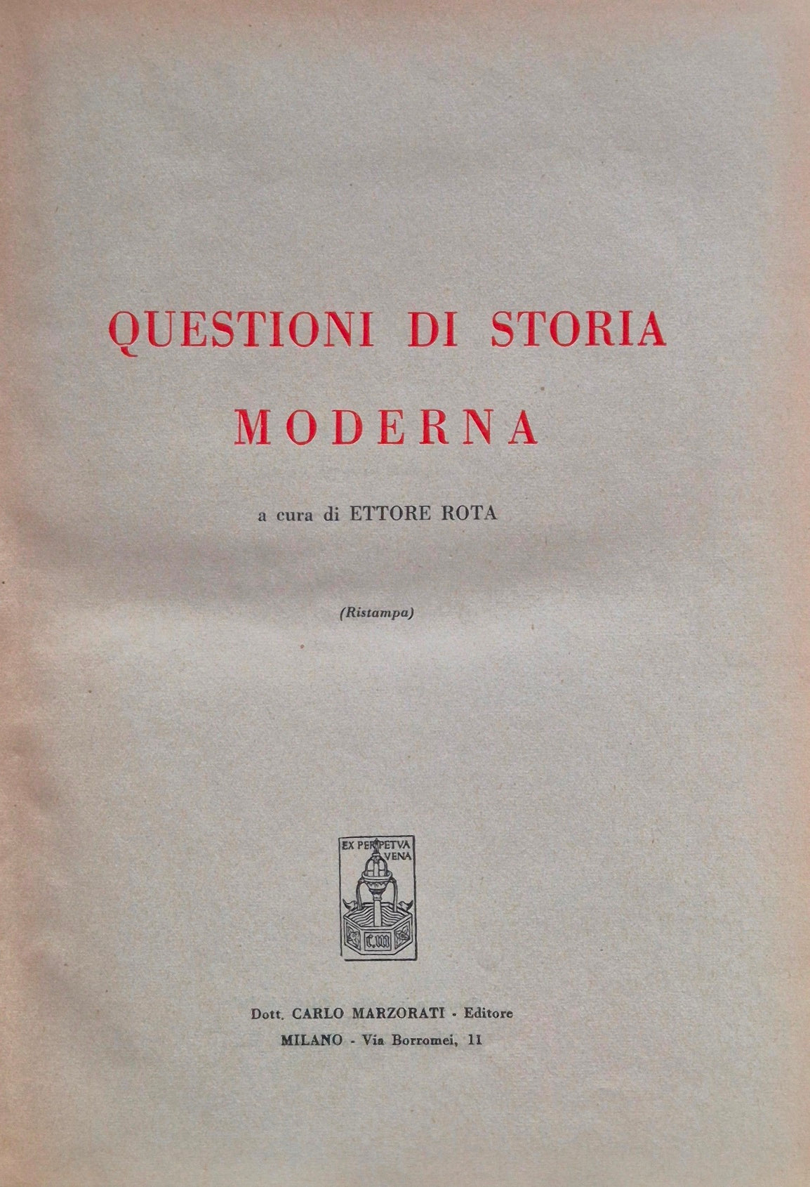 Questioni di storia moderna