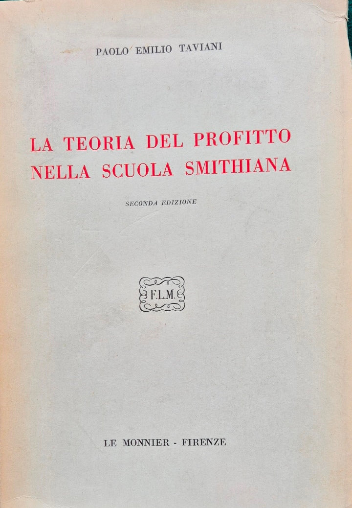 La teoria del profitto nella scuola smithiana