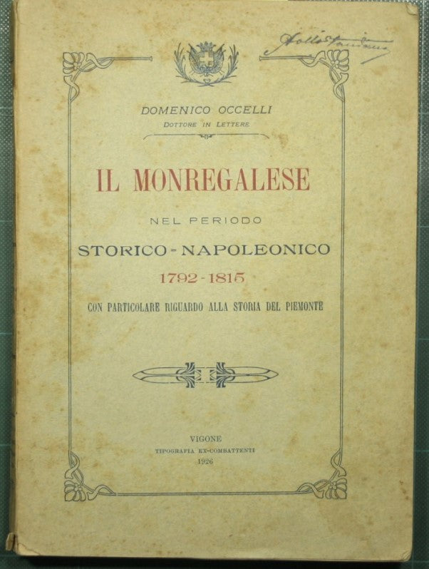 Il Monregalese nel periodo storico-napoleonico 1792-1815