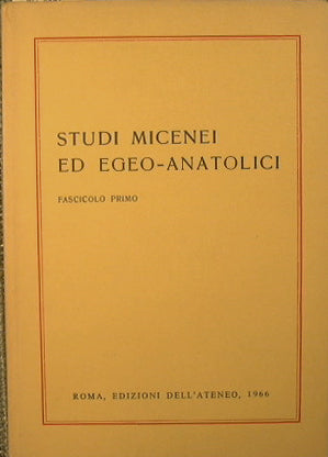 Estudios micénicos y egeo-anatolios