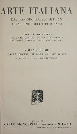 Arte italiana dal periodo paleocristiano alla fine dell'Ottocento. Voll. I, II, III