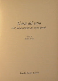 L'arte del vetro dal Rinascimento ai nostri giorni