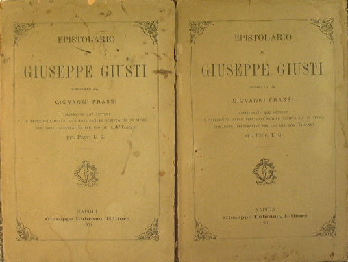 Epistolario di Giuseppe Giusti