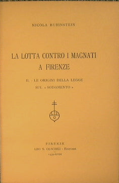 The fight against the magnates in Florence. II. - The origins of the ''Sodamento'' law