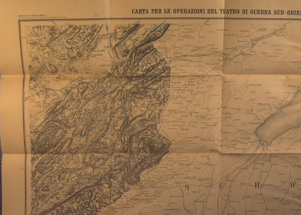 Guerra franco tedesca 1870-71. Carta per le Operazioni del Teatro di Guerra Sud-Orientale. Zona di Pontablier