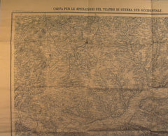 Guerra Franco-Tedesca. La campagna del 1870-71. Carta per le operazioni sul teatro di guerra sud-occidentale.Zona della foresta De Bersay