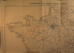 Guerra Franco-Tedesca 1870-71 Disposizione delle armate tedesche e francesi al principio dell'armistizio 28 gennaio 1871