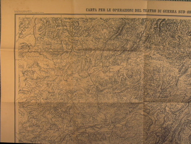 Guerra Franco Tedesca 1870-71 Carta per le operazioni del teatro di guerra sud-orientale,zona di Besancon