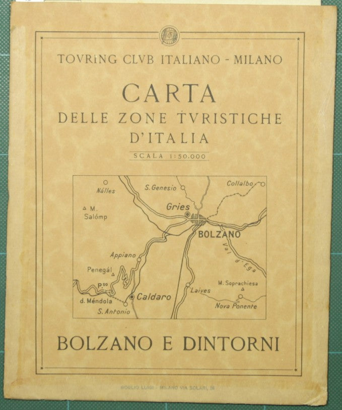 Carta delle zone turistiche d'Italia. Bolzano e dintorni