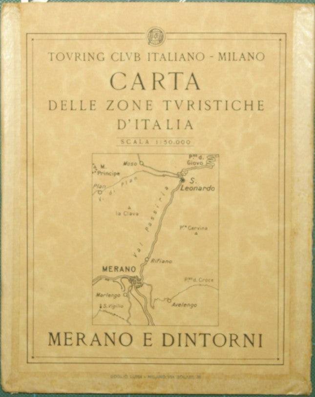 Mapa de las zonas turísticas de Italia. Merano y alrededores
