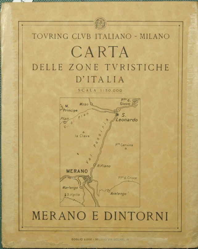 Carta delle zone turistiche d'Italia. Merano e dintorni