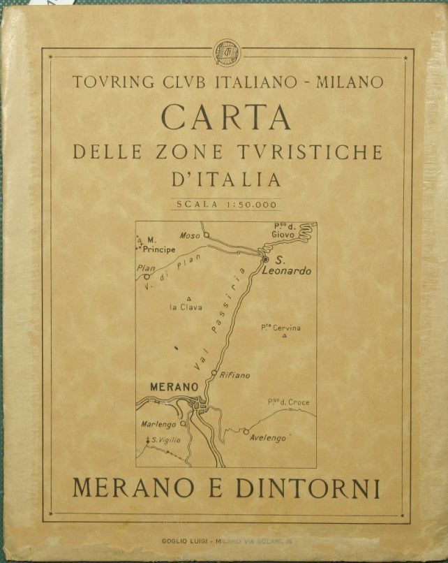 Mapa de las zonas turísticas de Italia. Merano y alrededores