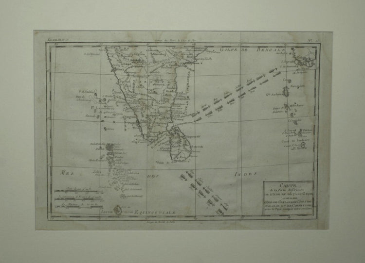 Carte de la partie inferieure de l'Inde en de Cadu Gange - Analyse succincte de L'atlas dressé
