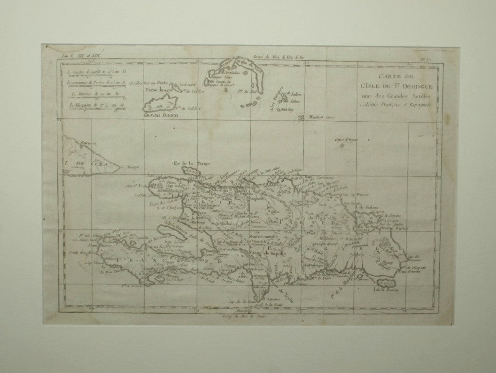 Carte de l'Isle de S.t Domingue une des Grandes Antilles - Analyse succincte de L'atlas dressé