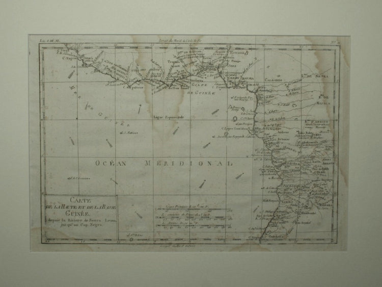 Carte de la Haute et de la Basse Guinee depuis la Riviere de Sierra Leona jus qu'au Cap Negro - Analyse succincte de L'atlas dressé