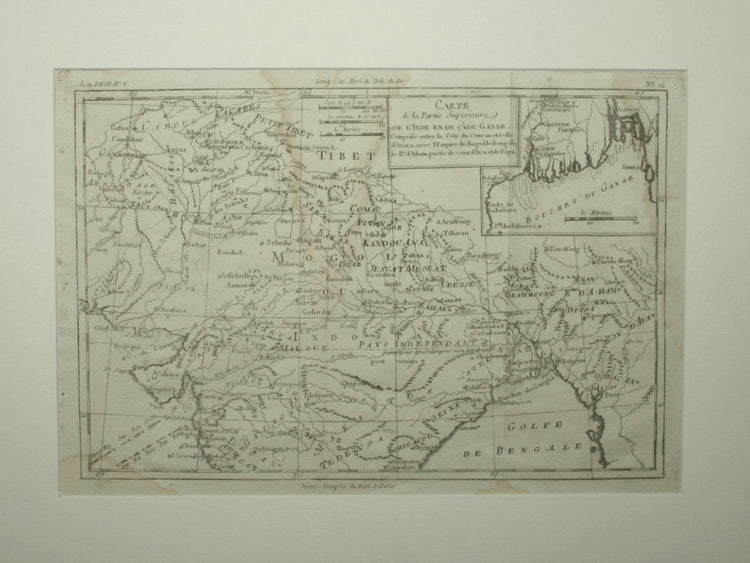 Carte de la partie superieure de l'Inde en de Cadu Gange - Analyse succincte de L'atlas dressé