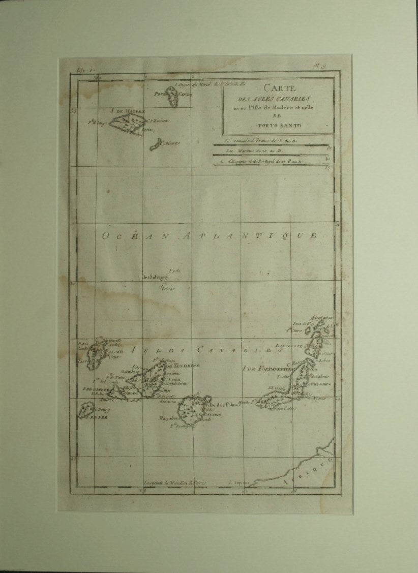 Mapa de Canarias con la Isla de Madere y las islas de Porto Santo - Analiza brevemente el atlas vestido