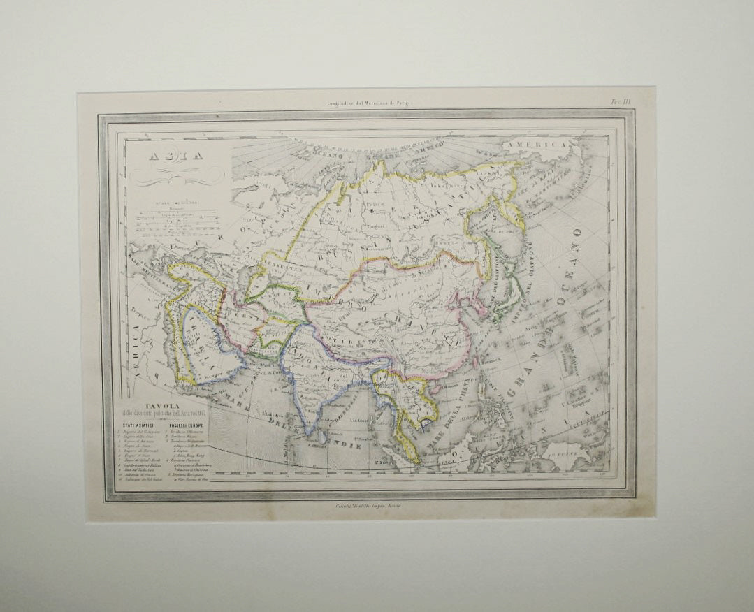 Carta delle divisioni politiche dell'Asia