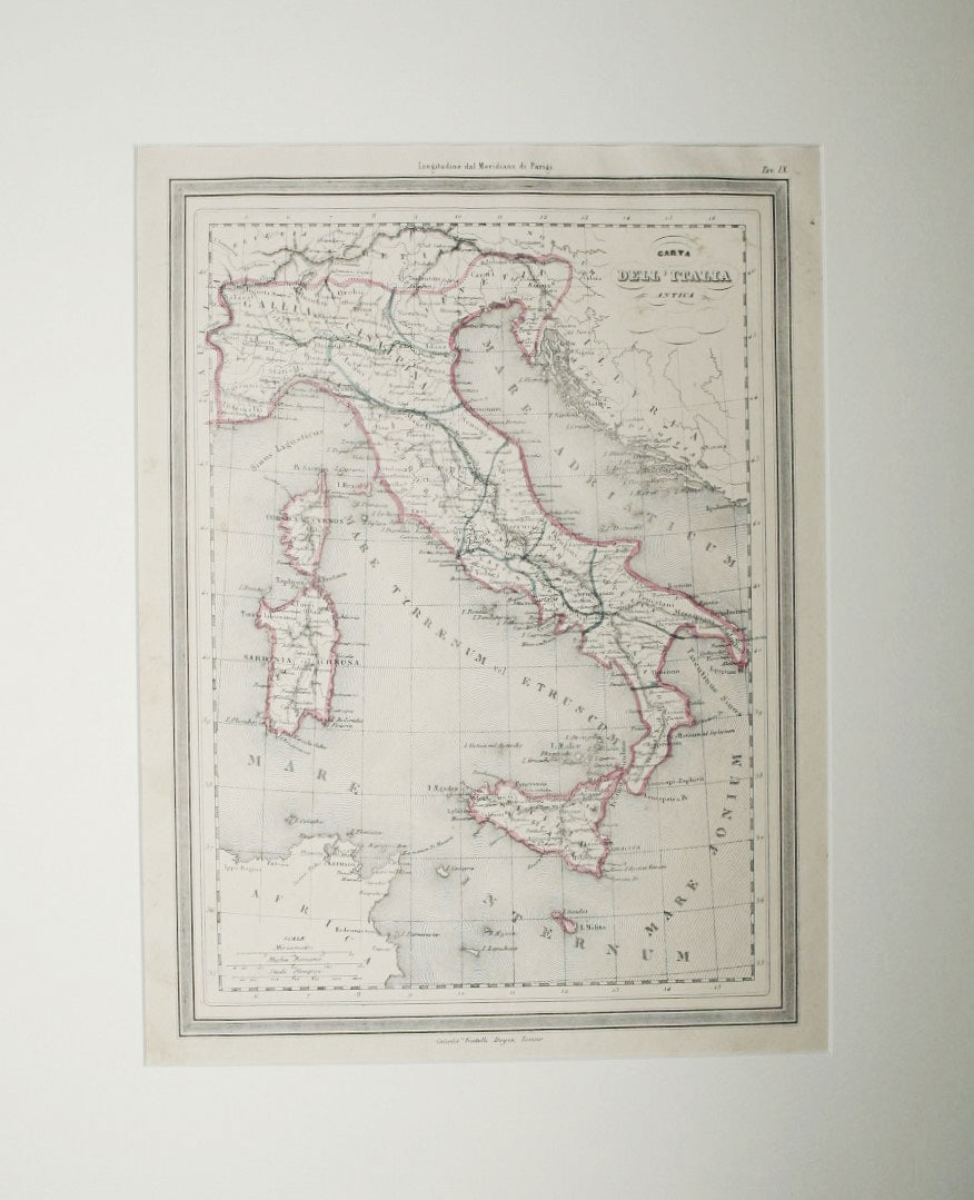 Mapa de la antigua Italia
