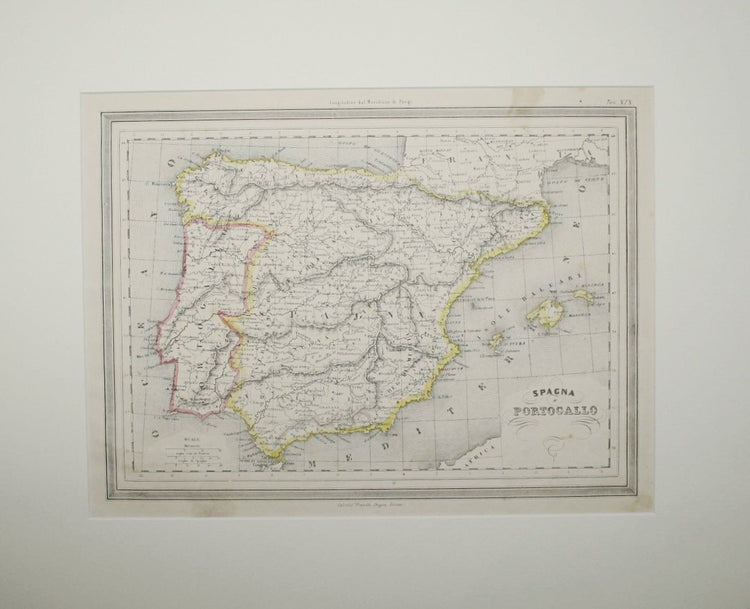 Carta della Spagna e Portogallo