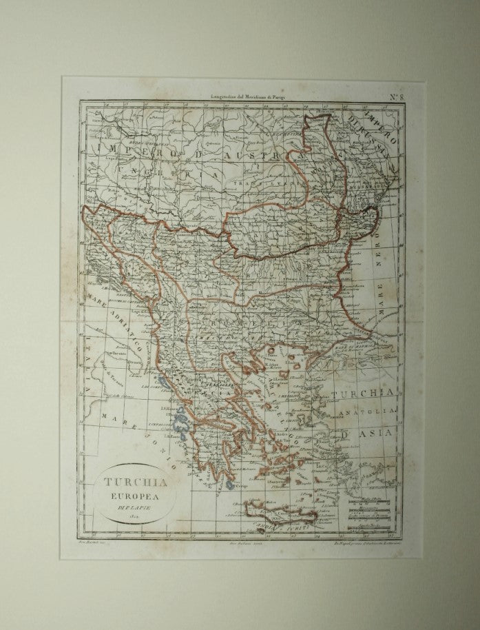 Atlante Universale portatile - Carta della Turchia Europea di P. Lapie