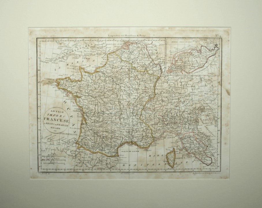 Atlante Universale portatile - Carta Antico Impero Francese e Regno di Francia di P. Lapie