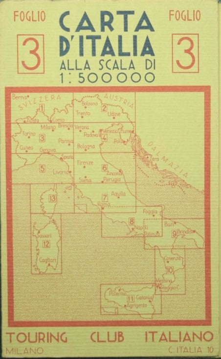 Map of Italy at 1:500,000 scale. Sheet 3