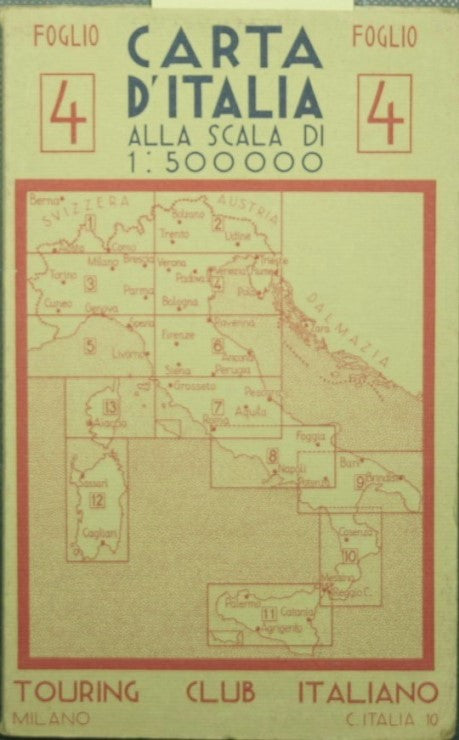 Map of Italy at 1:500,000 scale. Sheet 4