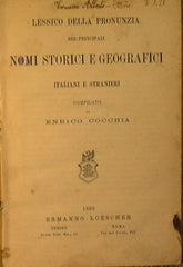 Lessico della pronunzia dei principali nomi storici e geografici italiani e stranieri