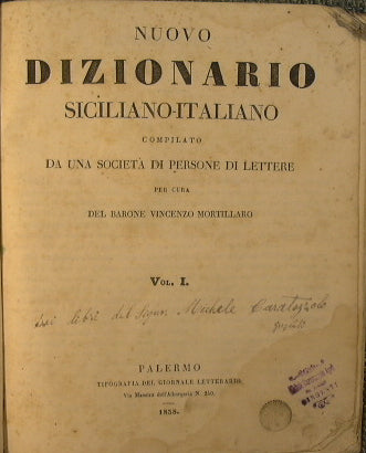Nuovo dizionario siciliano - Italiano
