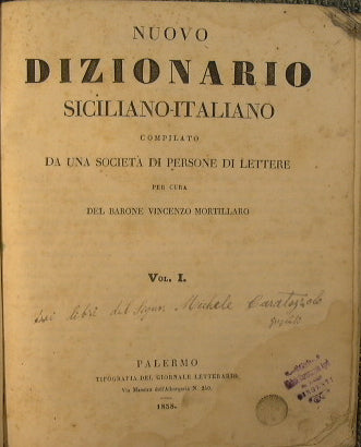 New Sicilian - Italian dictionary