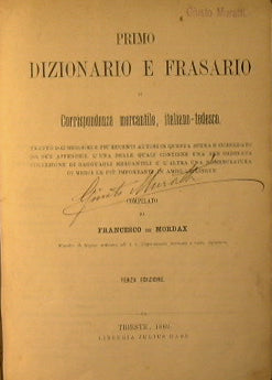 Primer diccionario y libro de frases de correspondencia mercantil, italiano-alemán