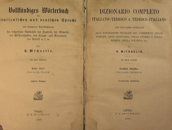 Dizionario completo italiano tedesco e tedesco italiano