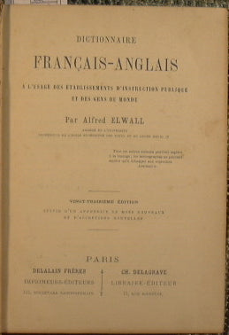 Dictionnaire Francais - Anglais