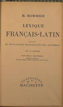 Lexique Francais - Latin