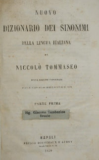 Nuovo dizionario dei sinonimi della lingua italiana