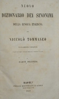 New dictionary of thesauruses of the Italian language