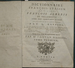 Dictionnaire francois - italien. Vol. I