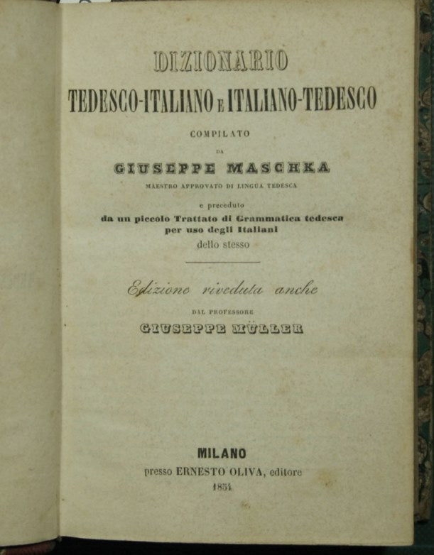 Diccionario alemán-italiano e italiano-alemán